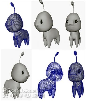 Maya2008作长江7号外星狗建模