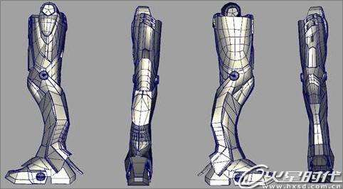 maya制作钢铁侠过程剖析_maya游戏角色设计教程 图13 这个是手臂和