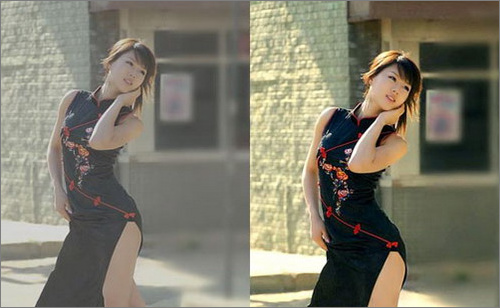 photoshop教程:色阶改善发灰美女照片