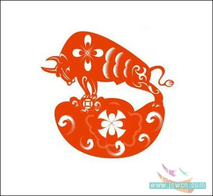 CorelDRAW X4教程：制作牛年春节喜庆剪纸