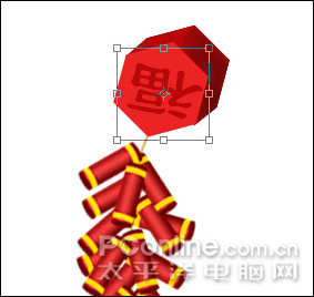 Photoshop CS4打造迎春炮竹