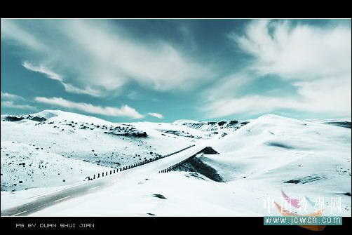 Photoshop调色教程：将沙漠调成美丽雪景