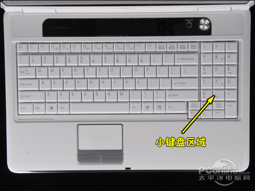 富士通 lifebook a1220键盘鸟瞰图