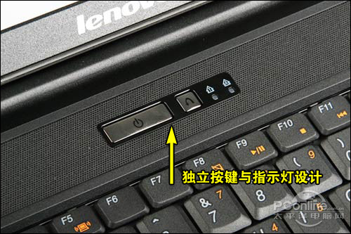 键盘上方还列有两个按键与两个指示灯