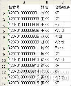 Excel表格中相同档案号的三个模块