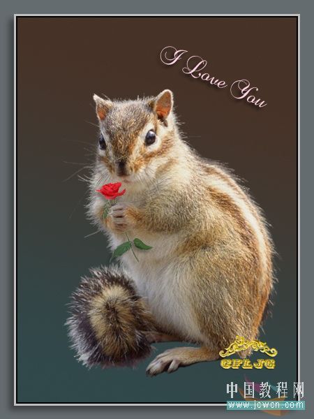 Photoshop抽出滤镜应用实例：松鼠的爱