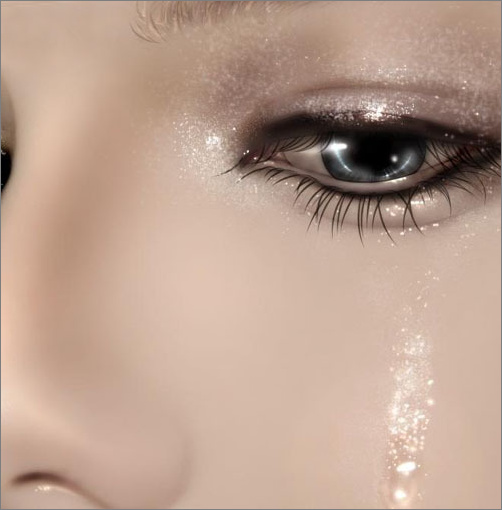 photoshop鼠绘美女流泪的眼睛