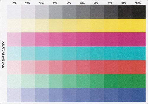 4色打印机颜色测试图图片